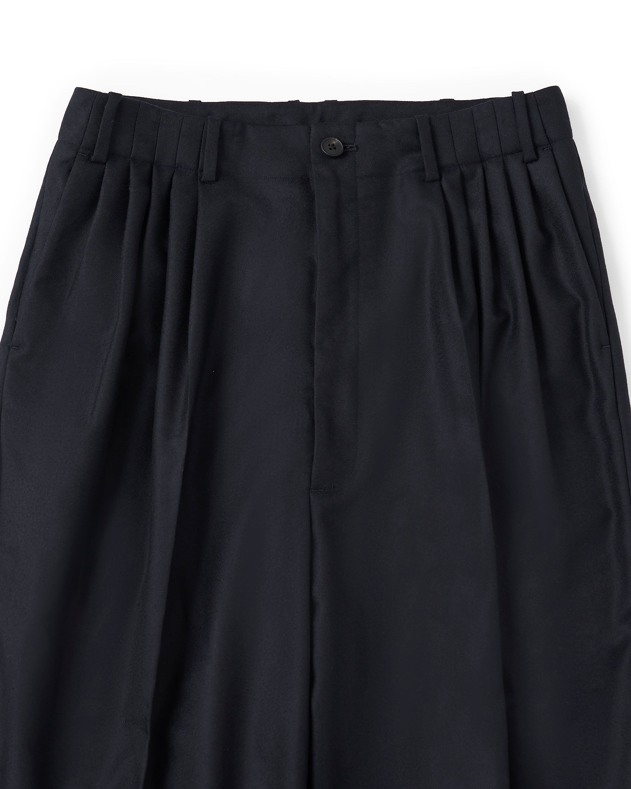 【26AW】ドレーピングファイブタックワイドトラウザーズ