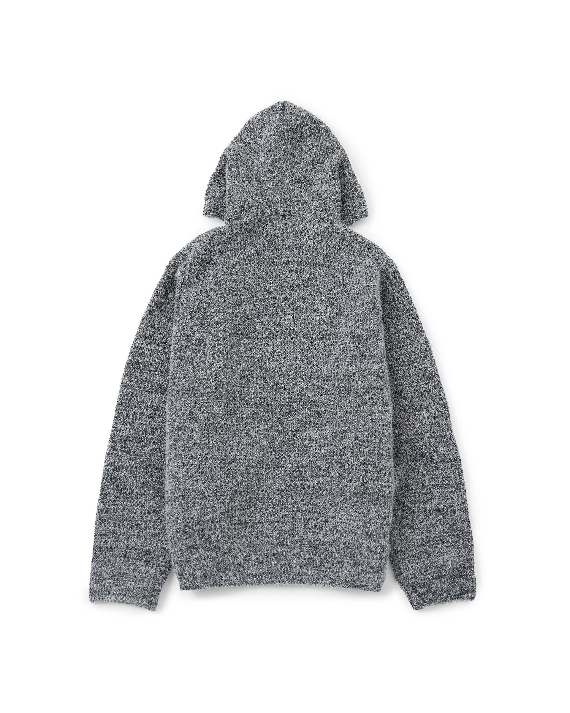 th products】ホワイトネップフルジップニットフーディー