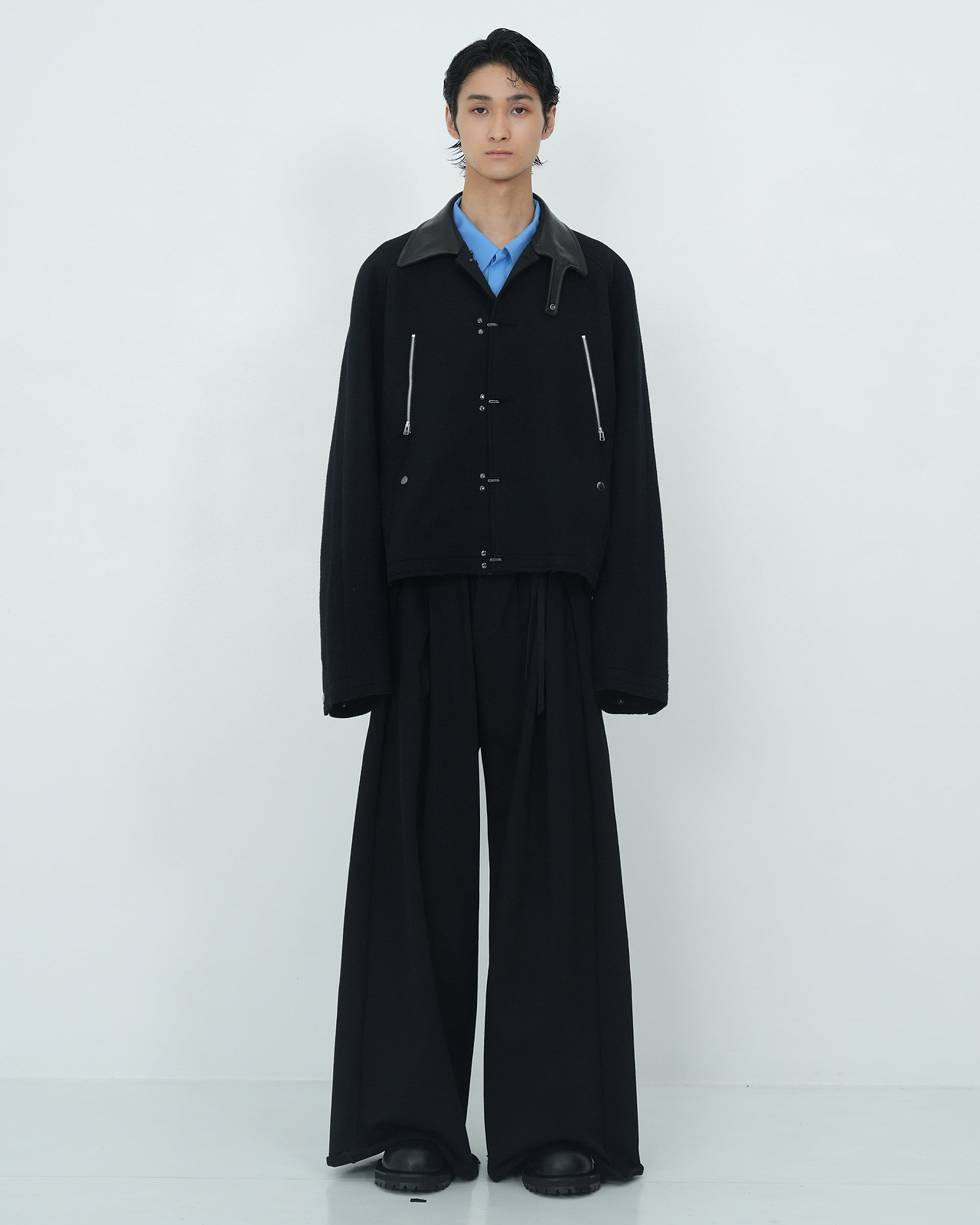 【26AW】メルトンクロップドジャケット