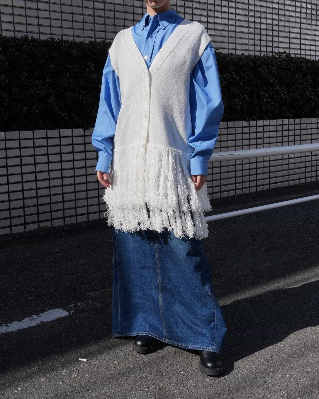 CINOH】フリンジニットベスト – ファッションスナップストア