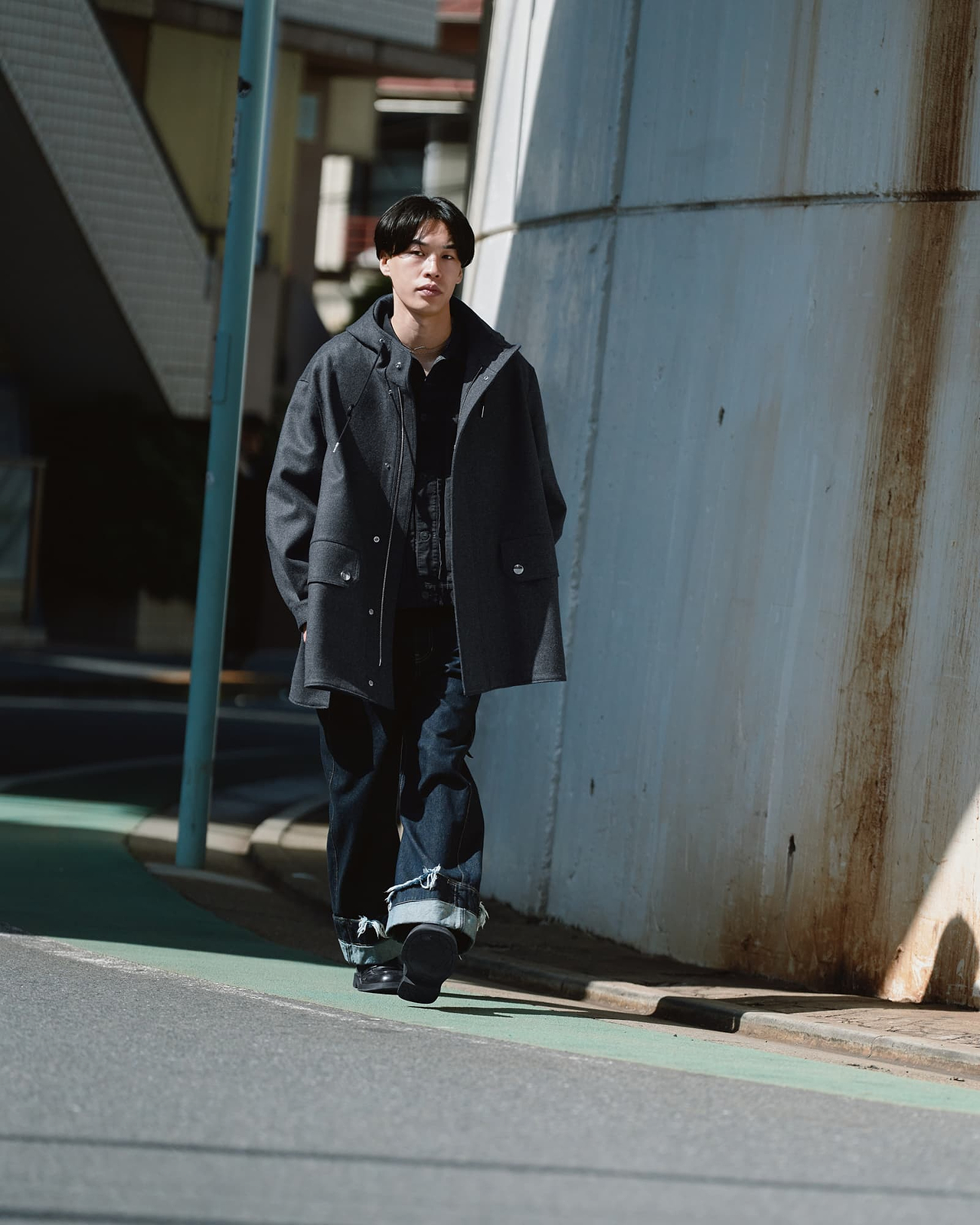 着用サイズFREE／身長180cm（革新を続けるニュークラシック THE RERACS × 1LDK × F/STORE コラボコレクション掲載）