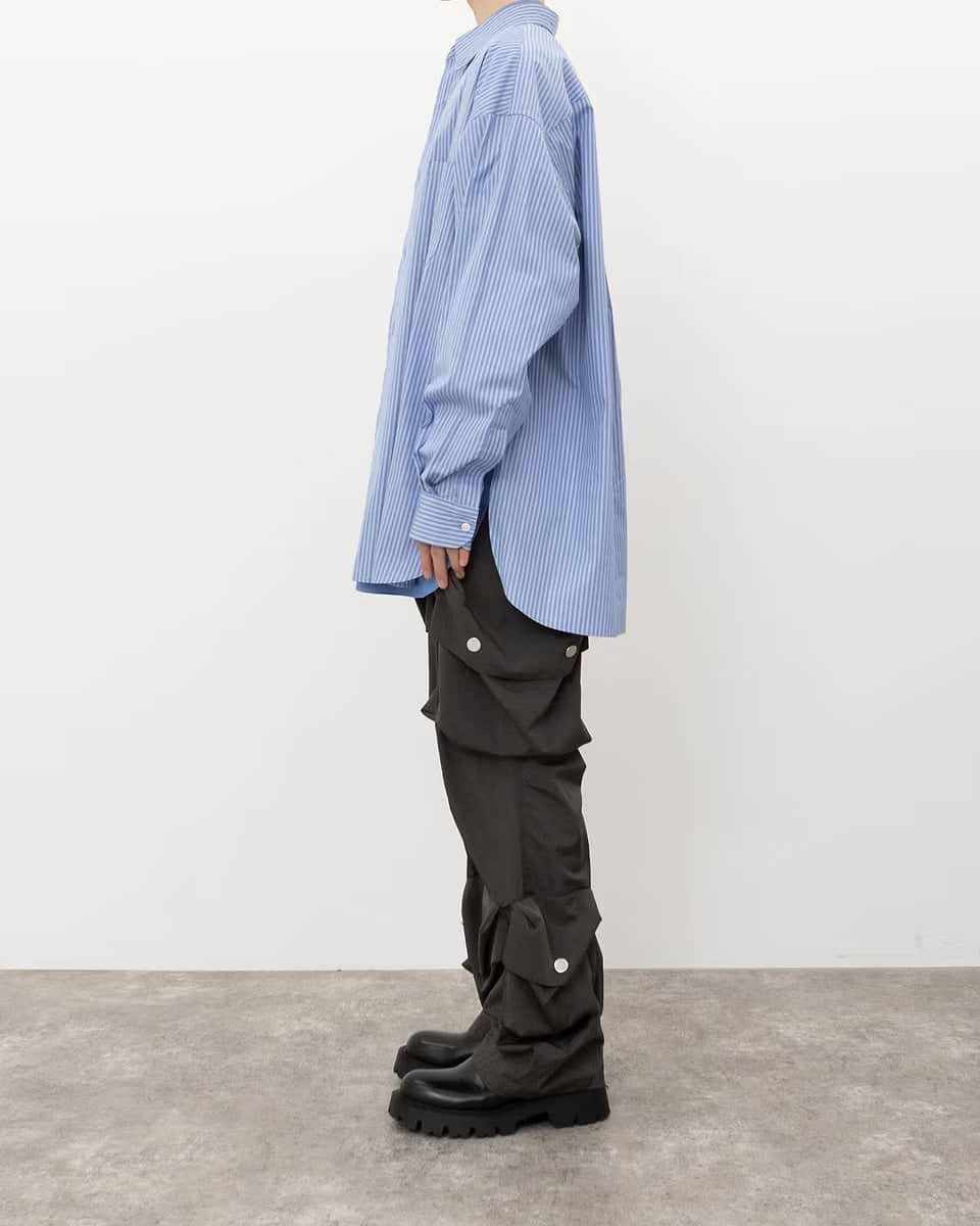 OUAT★CHANNEL TROUSERS★カーゴパンツ★ナイロンパンツ★デニム OUAT】チャネルトラウザー ブラック | 日本製 ナイロンパンツ | F