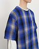 リネンチェックTシャツ