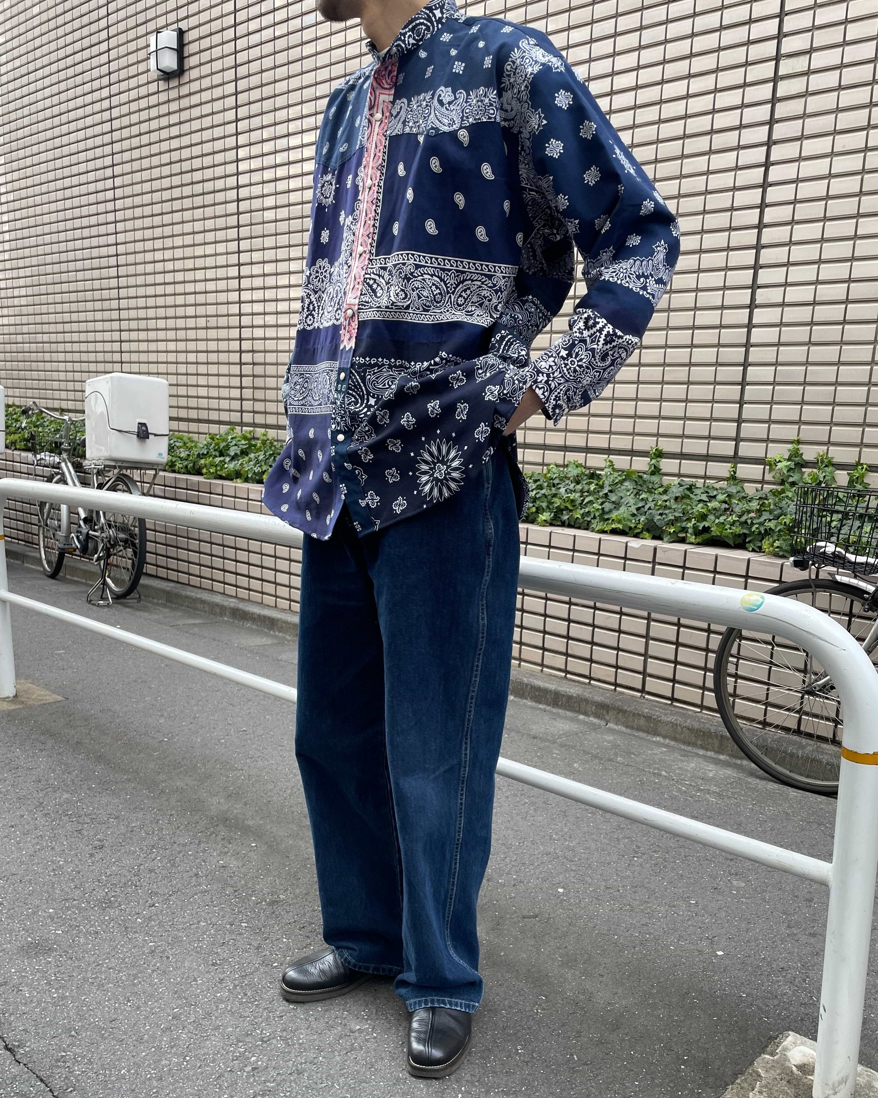 Children of the discordance】バンダナパッチワークLSシャツ