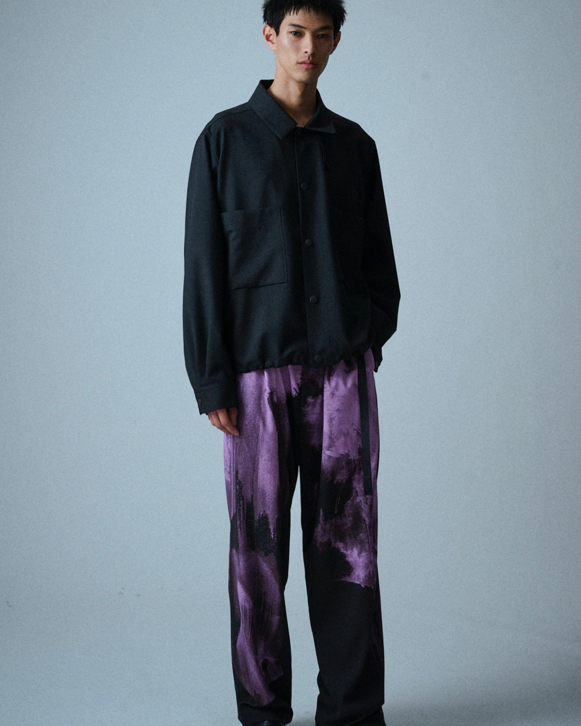 【26AW】テープベルト1タックパンツ