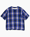 リネンチェックTシャツ