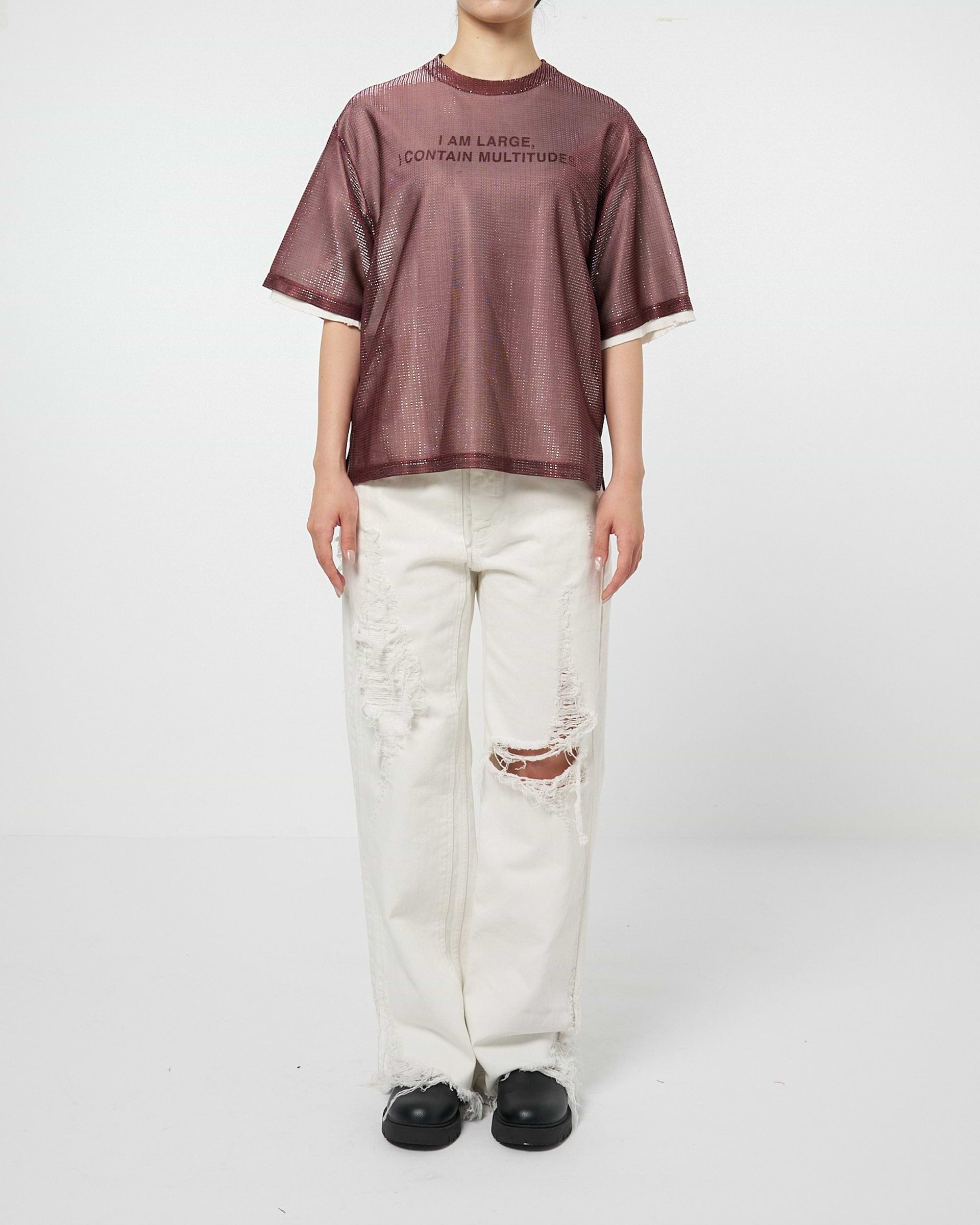 KANAKO SAKAI】グリッターTシャツ – ファッションスナップストア