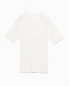 コットンワイドリブニットTシャツ