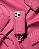 カラビナ付iPhoneケース（ショッキングピンク）