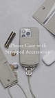 レザーストラップ付iPhoneアクセサリー カードケース