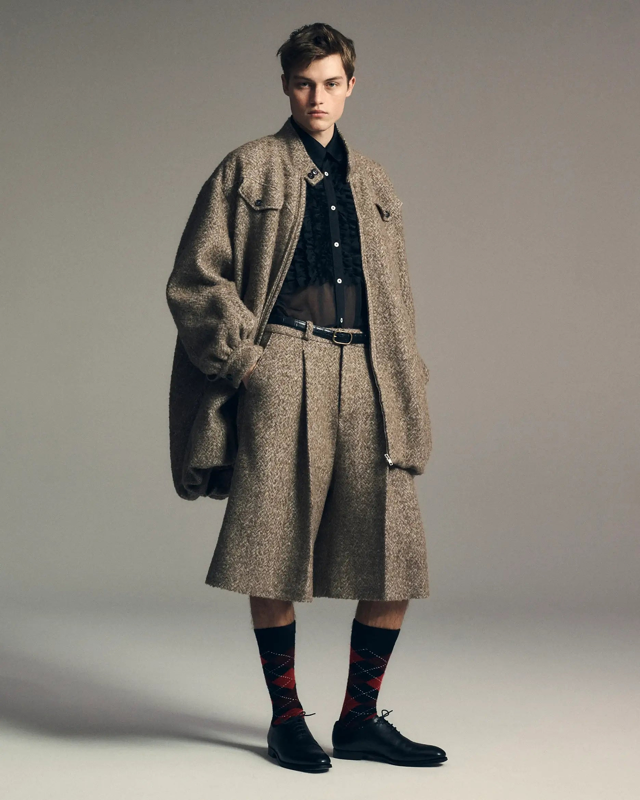 【26AW】ヘリンボーンバルーンコート