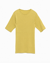 コットンワイドリブニットTシャツ