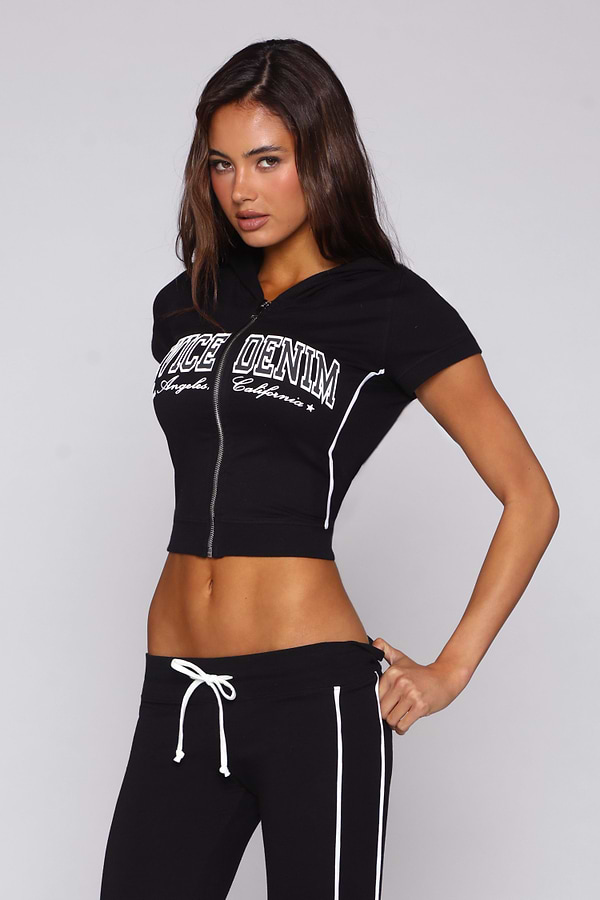 JESSICA ZIP UP / BLACK