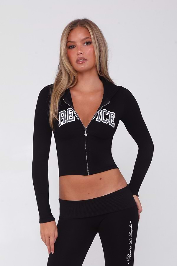 SERENA ZIP UP / VARSITY BLACK