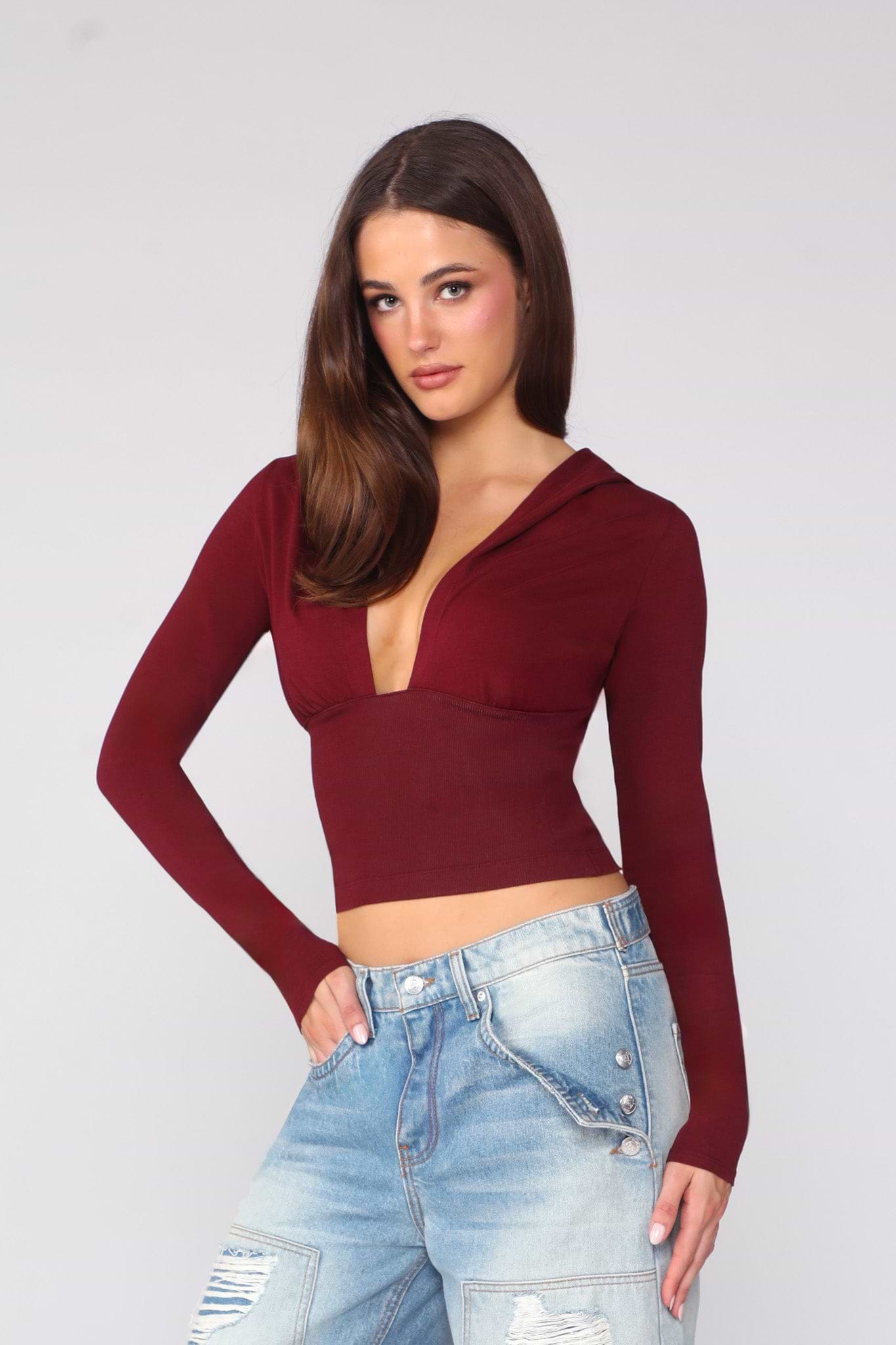 SLOAN LONG SLEEVE / RUBY