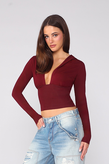 SLOAN LONG SLEEVE / RUBY