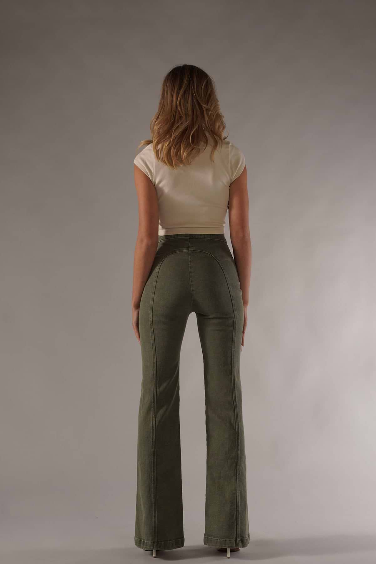 Rollergirl Flares / Green & Famous
