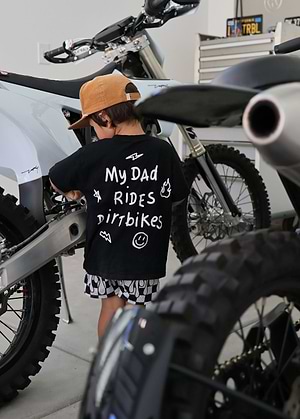 My Dad Rides Dirt Bikes T-Shirt Black