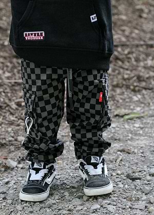 Grey Checker Cargos