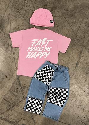 Fast Makes Me Happy T-Shirt Pink