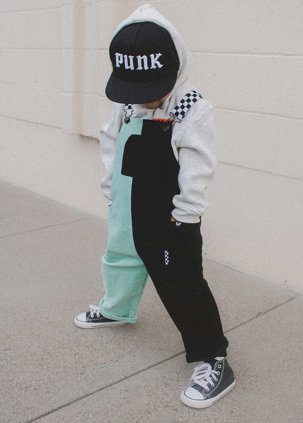 Colorblock Mint Overalls | Little Trouble