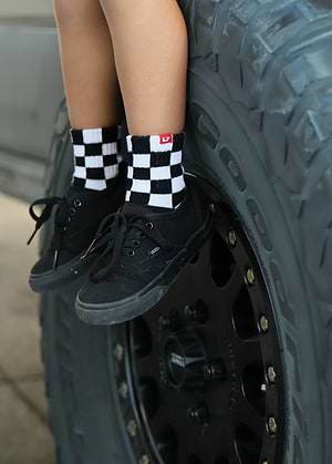 Checkered Crew Socks
