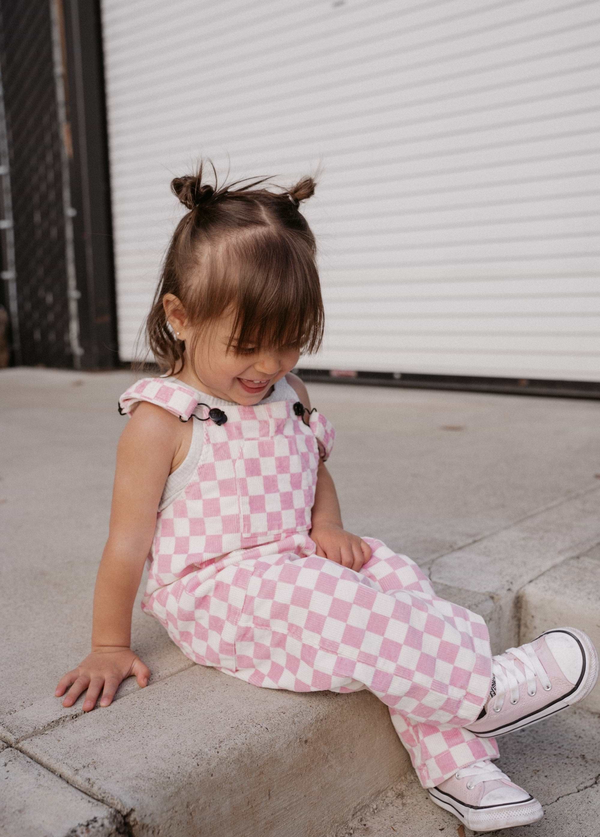 Pink Checker Overalls | 12-18m | Little Trouble Pink Checker Overalls | 12-18m | Little Trouble