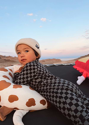 Grey Checkered Bamboo Jammies