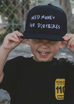 Need $ For Dirt Bikes Snapback Black