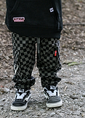 Grey Checker Cargos