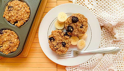 Blueberry Flax Oatmeal Cups