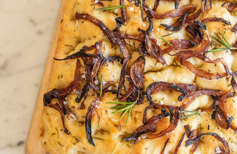 Caramelized Onion Focaccia Recipe with Rosemary | Bragg