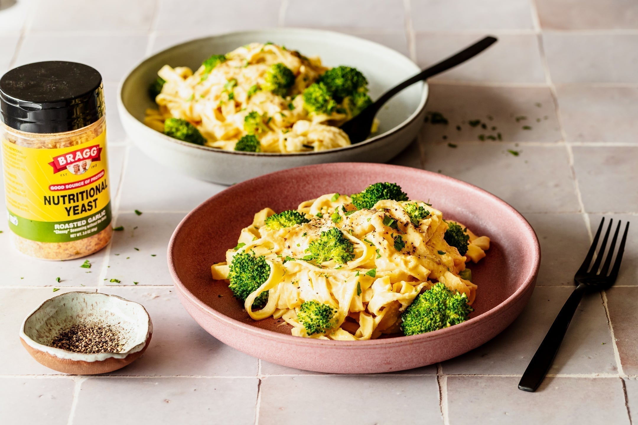 Vegan Roasted Garlic Fettuccine Alfredo