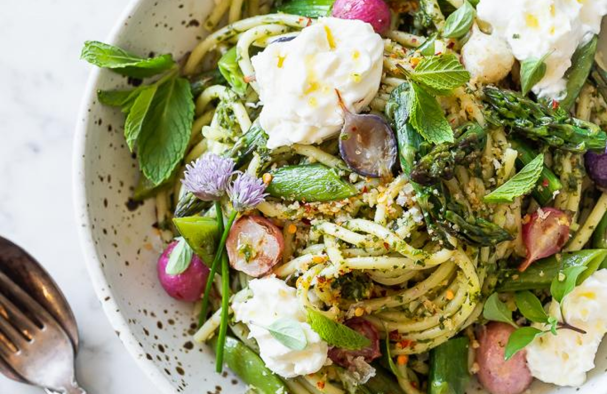 Spring Vegetable Pasta Recipe with Olive Oil | Bragg