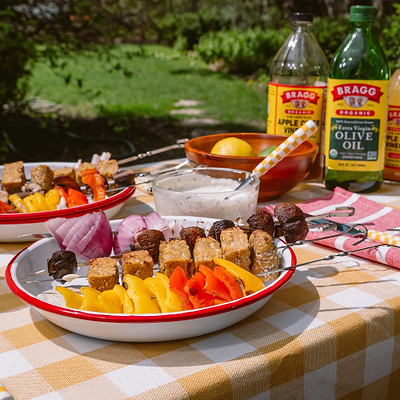 Grilled Vegetable and Tempeh Skewers