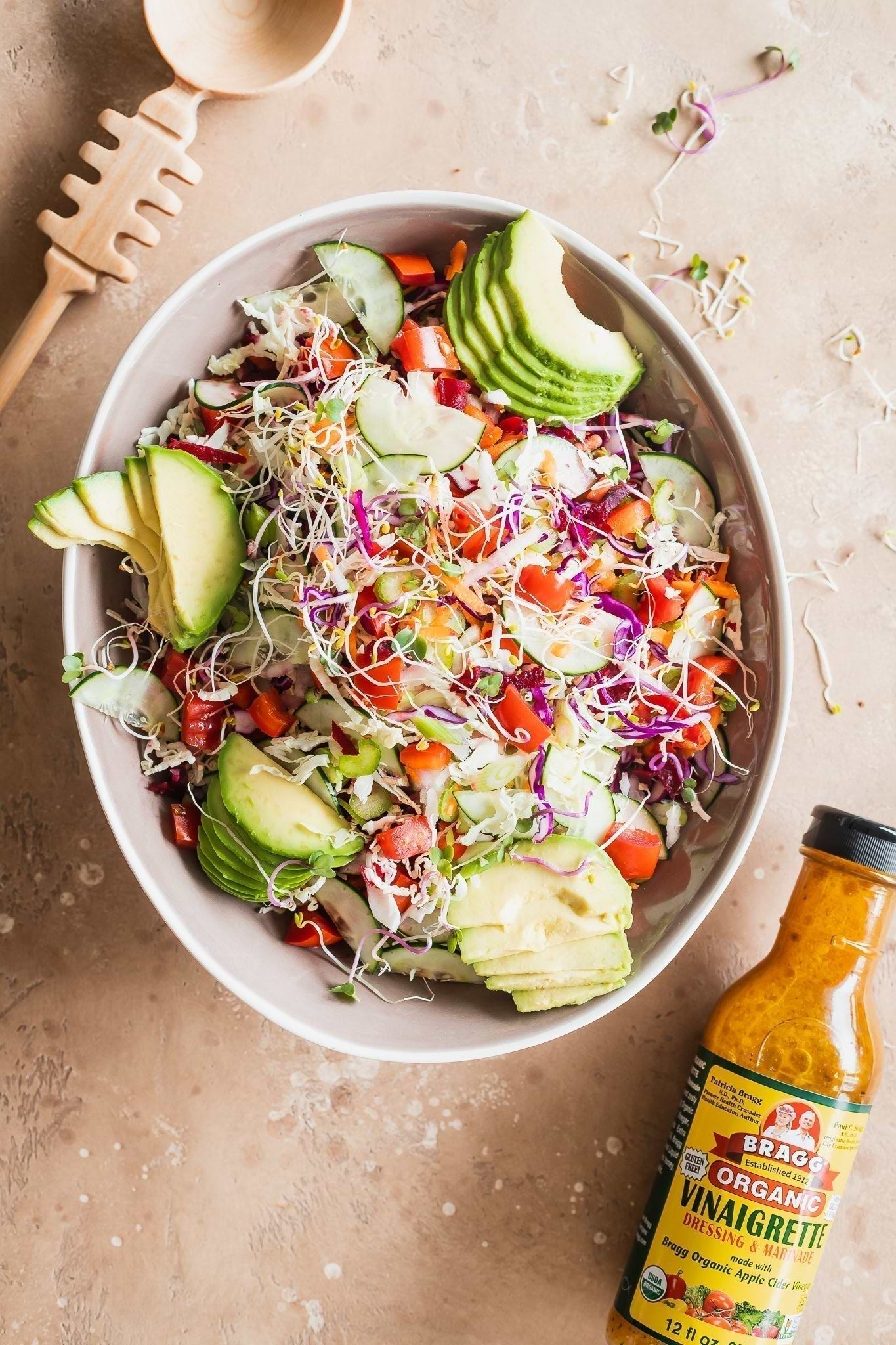 Raw Garden Salad Recipe with Creamy ACV Dressing | Bragg Raw Garden Salad Recipe with Creamy ACV Dressing | Bragg