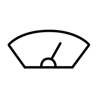 Black outline of a weight scale on a white background