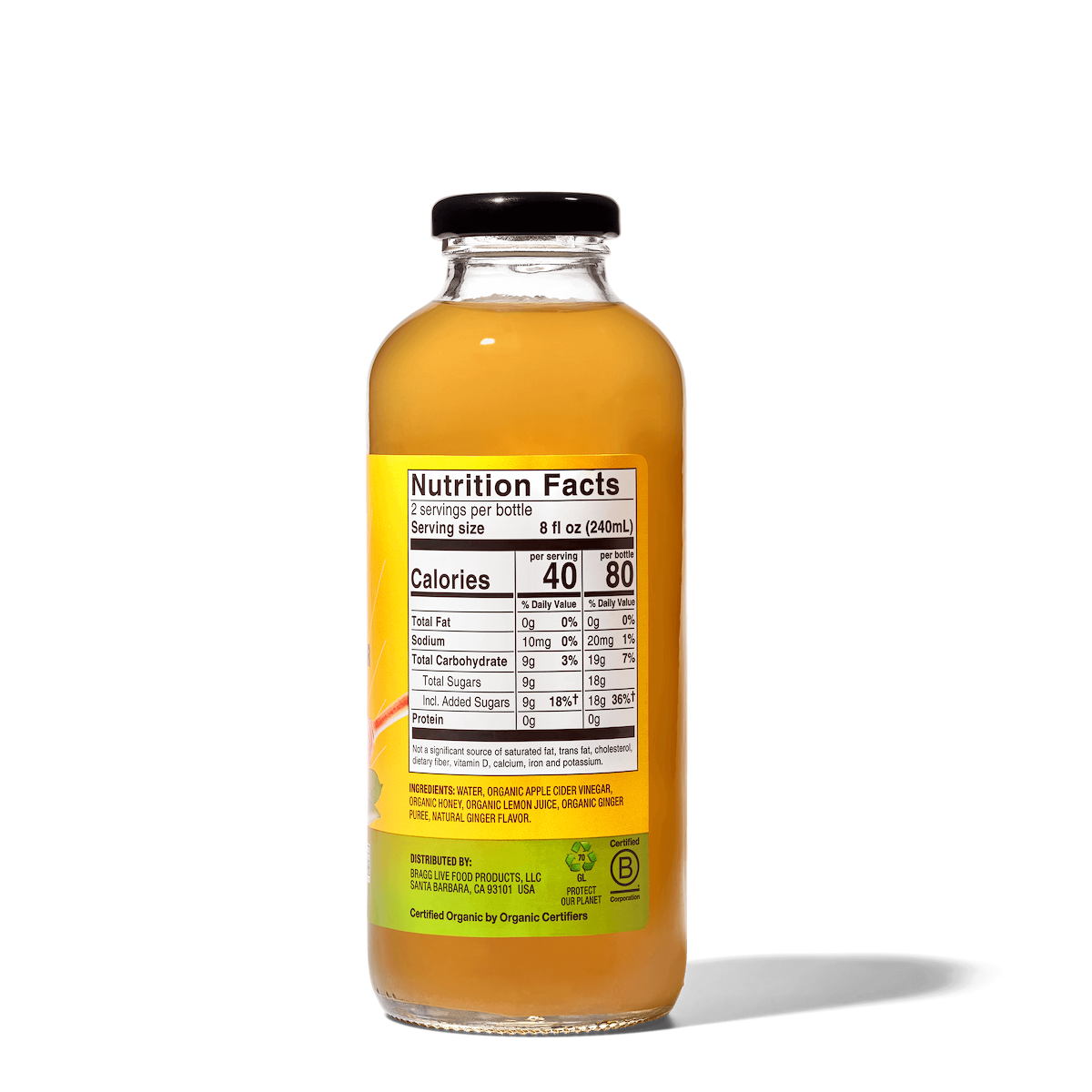 Apple Cider Vinegar Refresher, Ginger Lemon Honey, 2 Pack