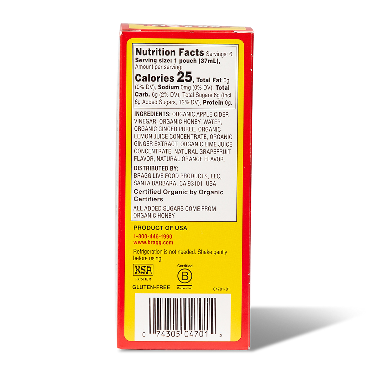 On-the-Go Organic Apple Cider Vinegar Citrus Ginger Pouches