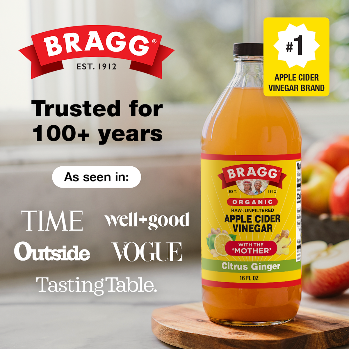 On-the-Go Organic Apple Cider Vinegar Citrus Ginger Pouches