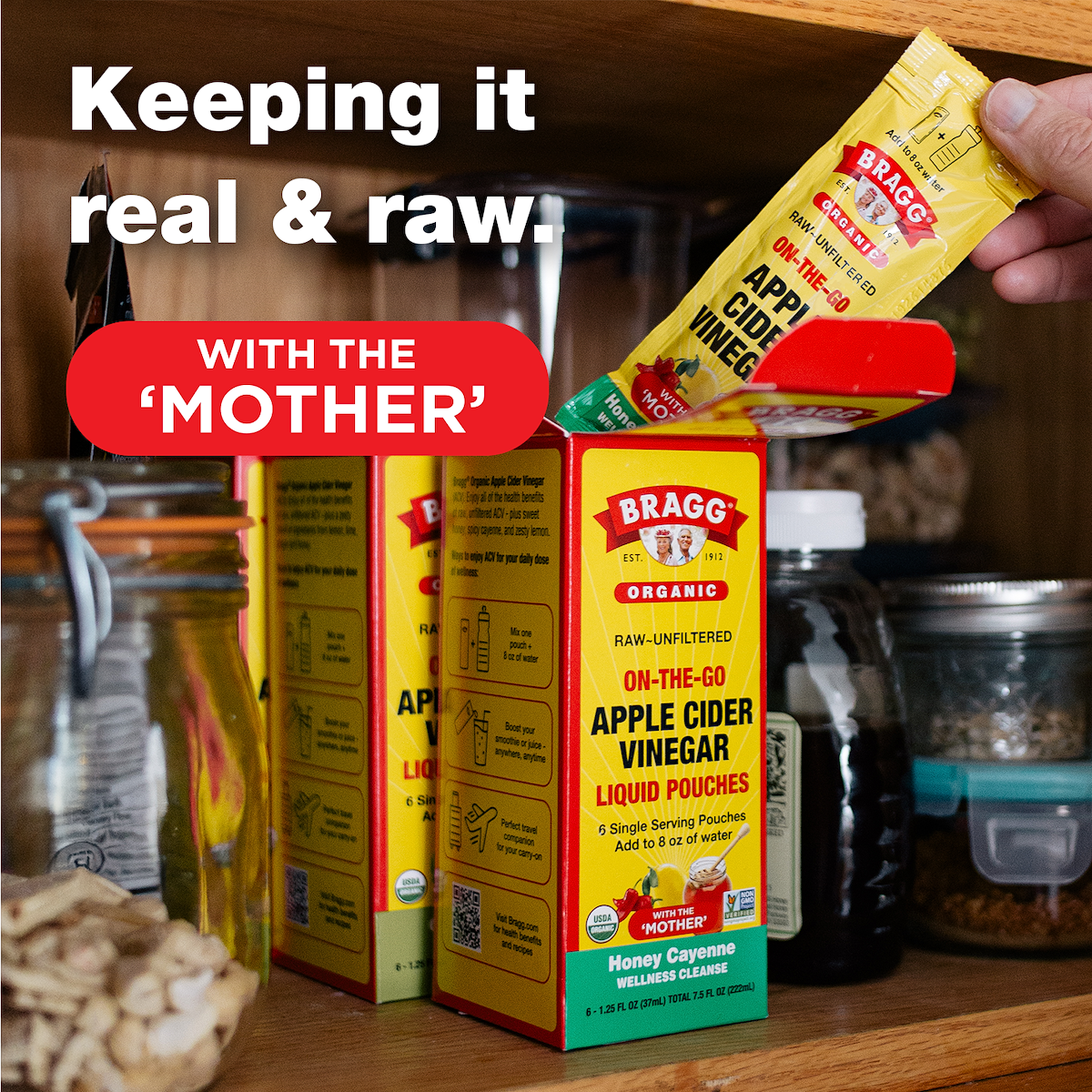 On-the-Go Organic Apple Cider Vinegar Honey Cayenne Pouches