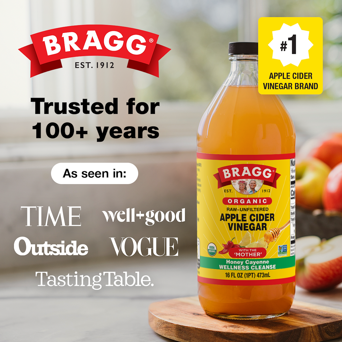 On-the-Go Organic Apple Cider Vinegar Honey Cayenne Pouches