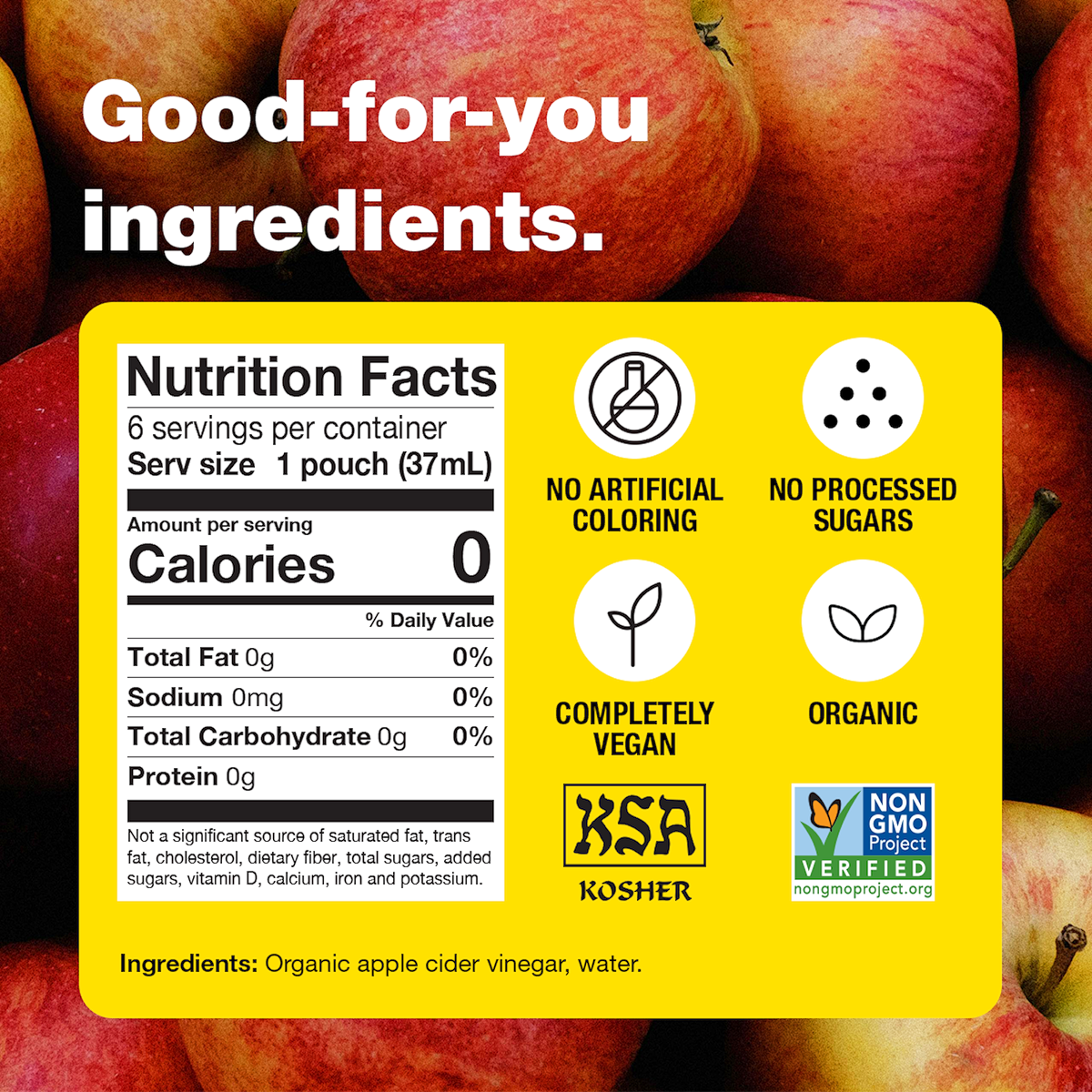 On-the-Go Organic Apple Cider Vinegar Pouches