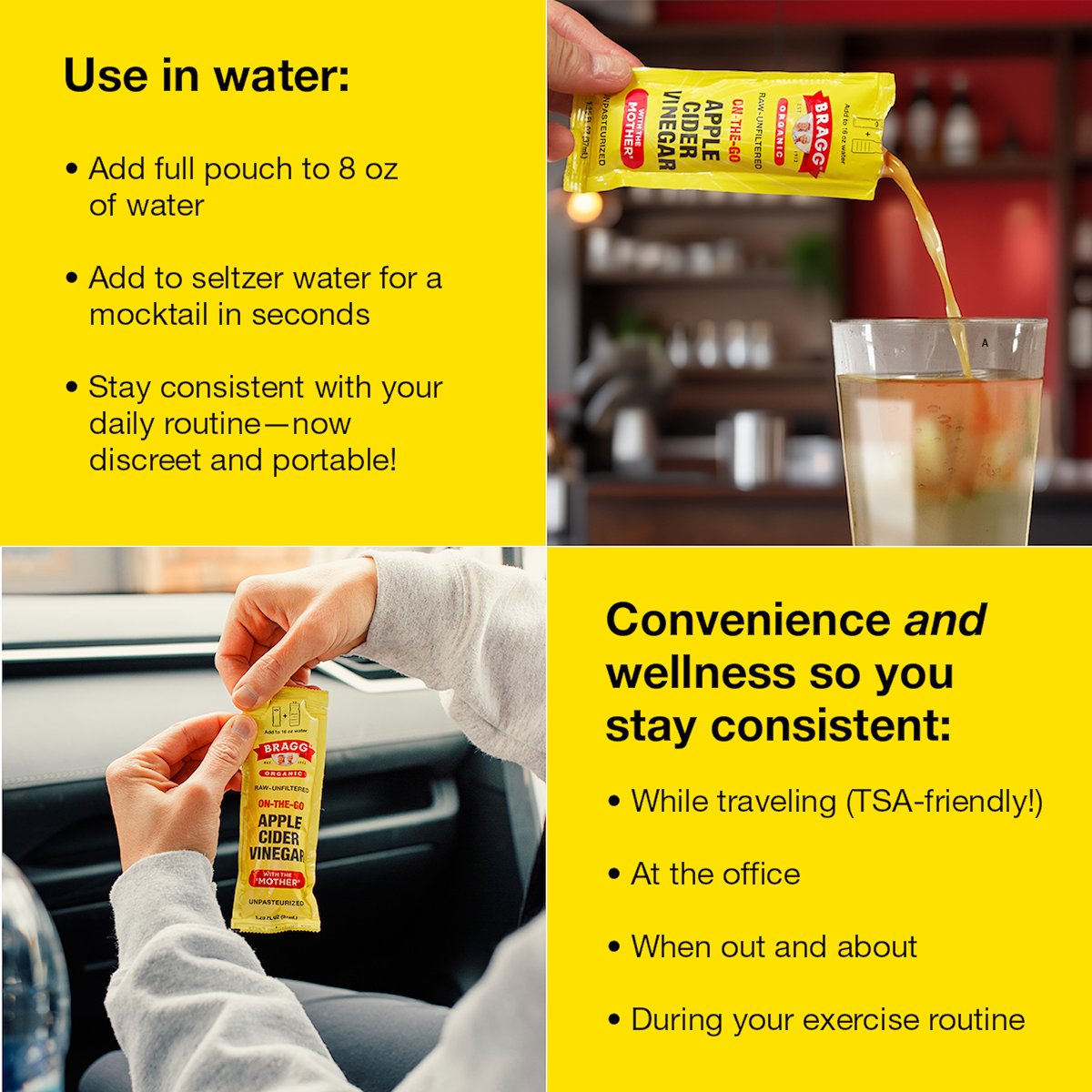 On-the-Go Organic Apple Cider Vinegar Pouches