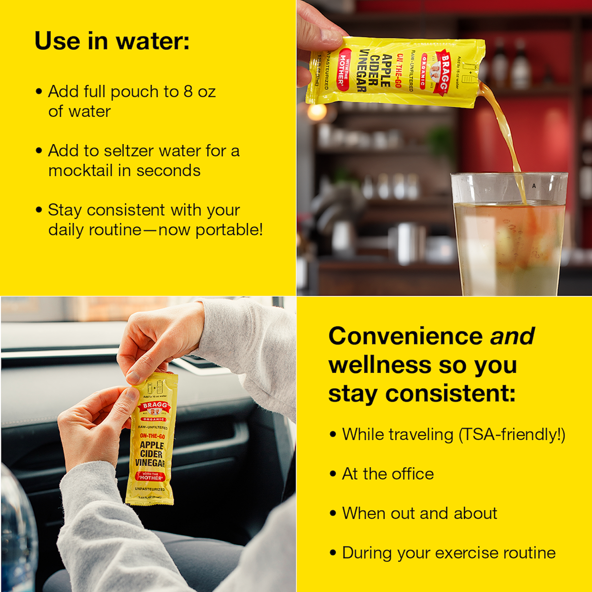 On-the-Go Organic Apple Cider Vinegar Pouches