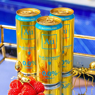 Au Vodka Blue Raspberry 0% Cans - 12 Pack