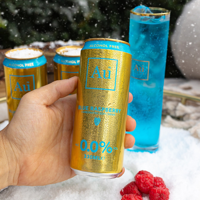 Au Vodka Blue Raspberry 0% Cans - 12 Pack