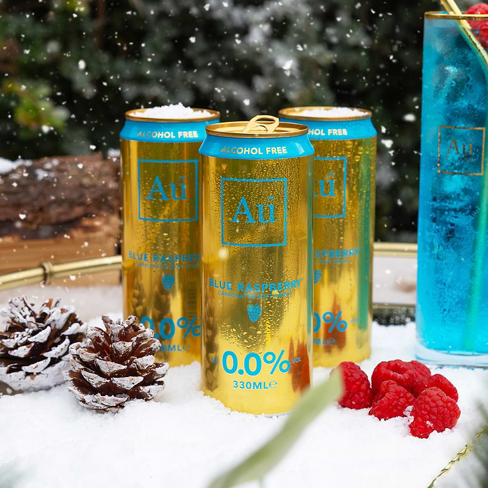 Mini Raspberry Vodka Au Blue Raspberry 0% Cans 12 Pack - Au Vodka