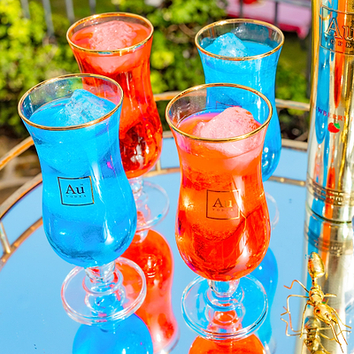 Au Vodka Hurricane Glass - Au Vodka