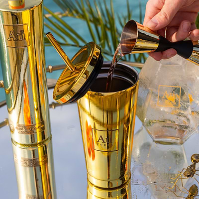 Au Vodka Gold Slush Cup Pour